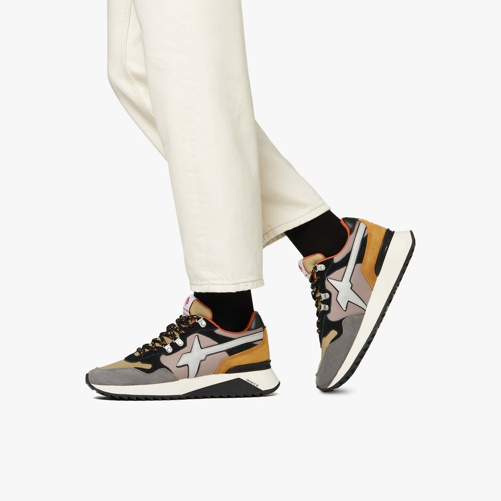 Basket W6YZ Grey/Beige Homme | QHW-12536912